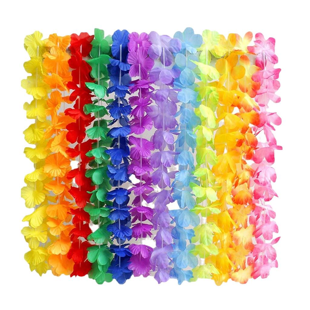 Bunte hawaiianische Girlande Tropische Blumen Hawaiianische Dekoration Geeignet für Sommer Strand Pool Dekoration Geschenkartikel