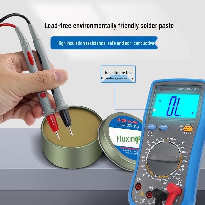 Strong, Wash-Free Rosin Flux Solder Paste - Acid and Halogen-Free, Easy Tinning Yellow Welding Oil