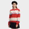 FILA Original Simple Fashion Retro Sports Casual Trendy Striped Comfortable Versatile Round Neck Pullover Sweatshirt Women sweatshirt F11W619206FBG