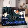 Custom 1Pc Anime Rivalry Showdown Fleece Flannel Blanket Soft Warm Cozy Office Throw For Bedroom Couch Travel Birthday Xmas Gift