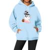 Women's Casual Fashion Solid Color Rugby Print Long Sleeve Hooded Sweatshirt Top