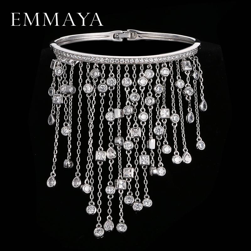 

EMMAYA Роскошный браслет с кисточками AAA Cz Femme, очаровательный кристалл, уникальные ручные украшения, свадебная вечеринка