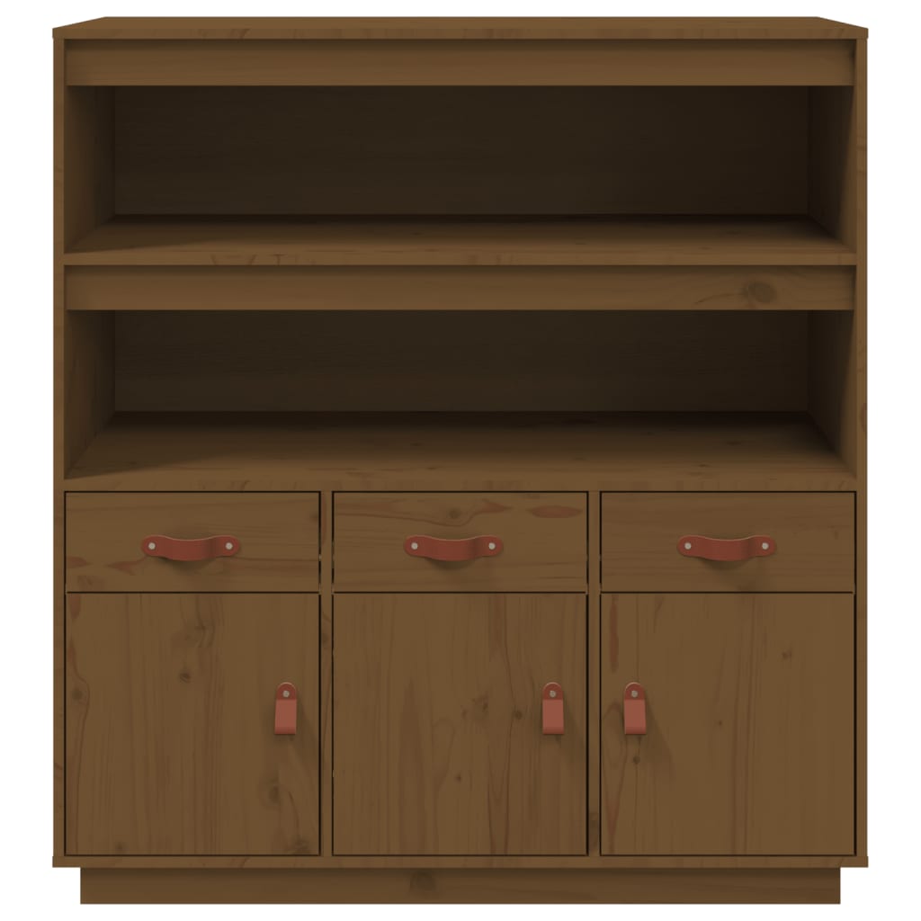 Highboard Honey Brown 100 x 40 x 108.5 cm Solid Pine Wood