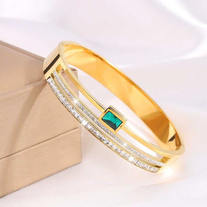Starry Sky Silver Titanium Steel Bracelet for Women - High-End, Versatile, Full Diamond, Non-Fading Fashion Accessory