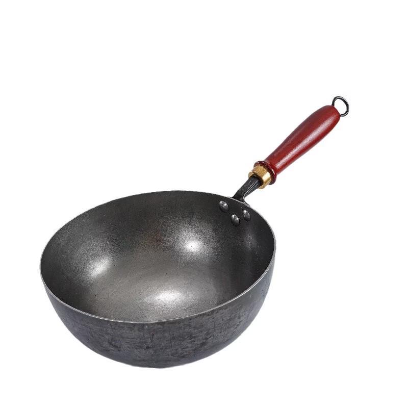 ZISIZ Handmade Uncoated Iron Wok