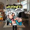 1 Stück Werner Comic-Druck Flanelldecke, Hohe Qualität, Bequem für alle Jahreszeiten, Heimdekoration, Wärme und Komfort, Perfekt für Weihnachtsgeschenke245