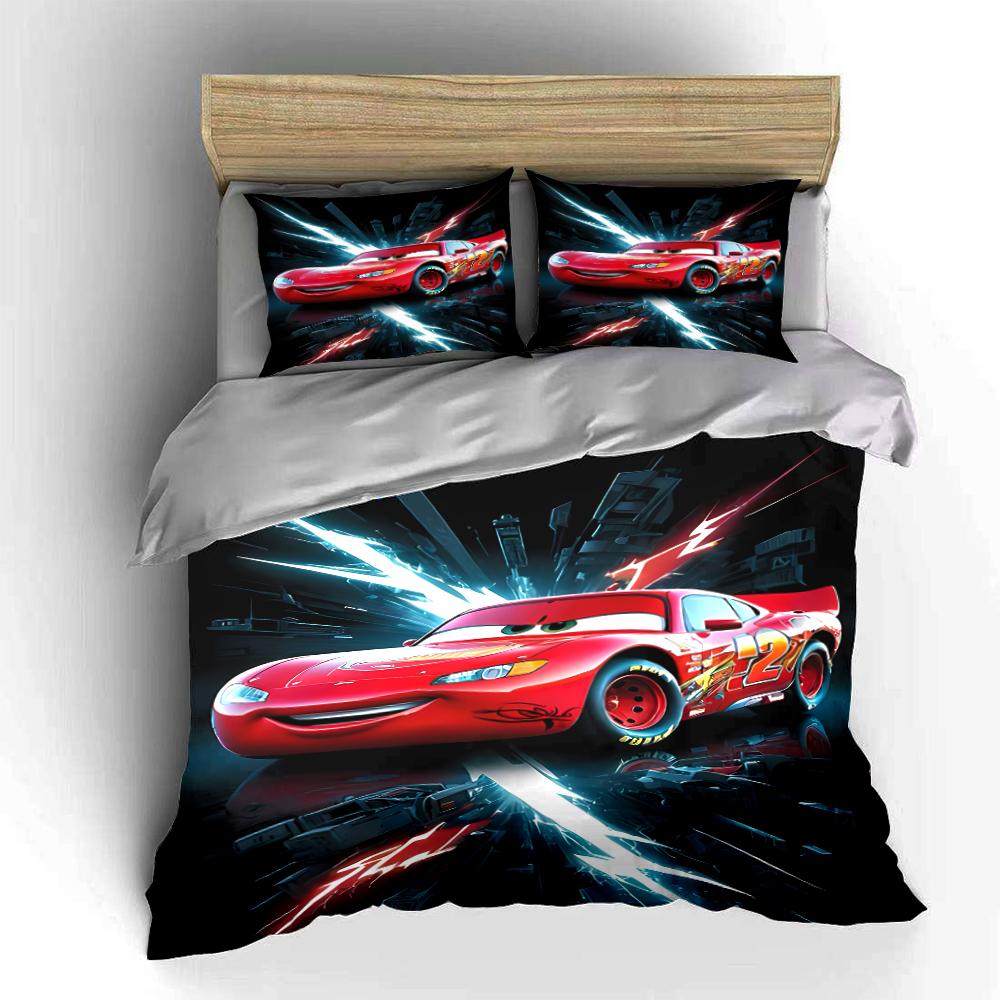 Red Racing Car Bedding Set Bedding set (1 duvet cover, 2 pillowcases, duvet not included)