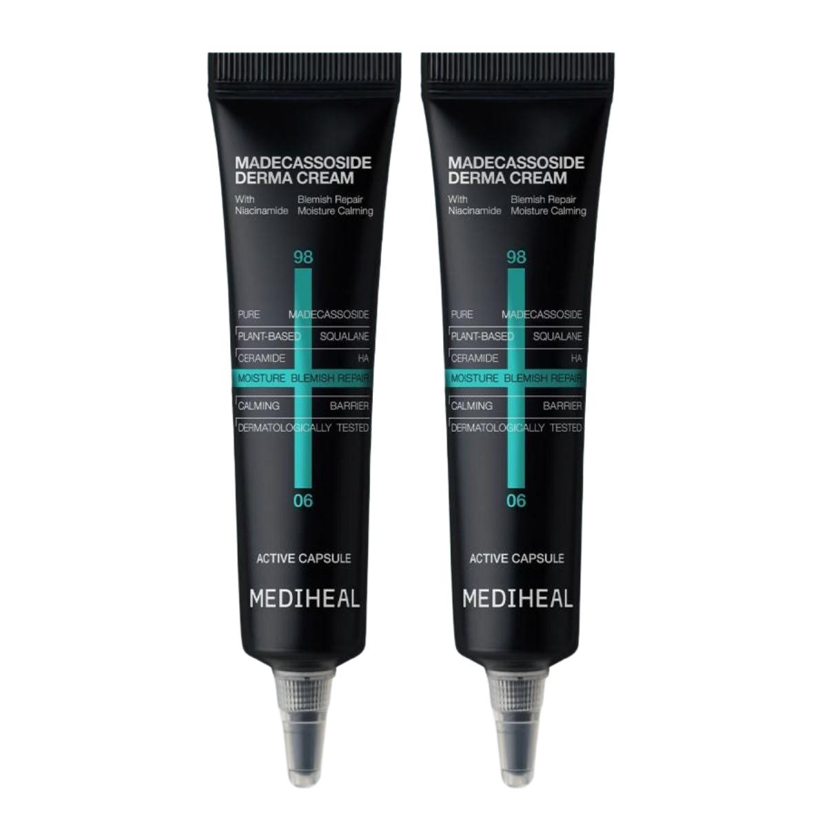 Mediheal Derma Cream Miniature 15ml Duo Set (Madecassoside) Skin-Smoothing Moisturizing Cream Set