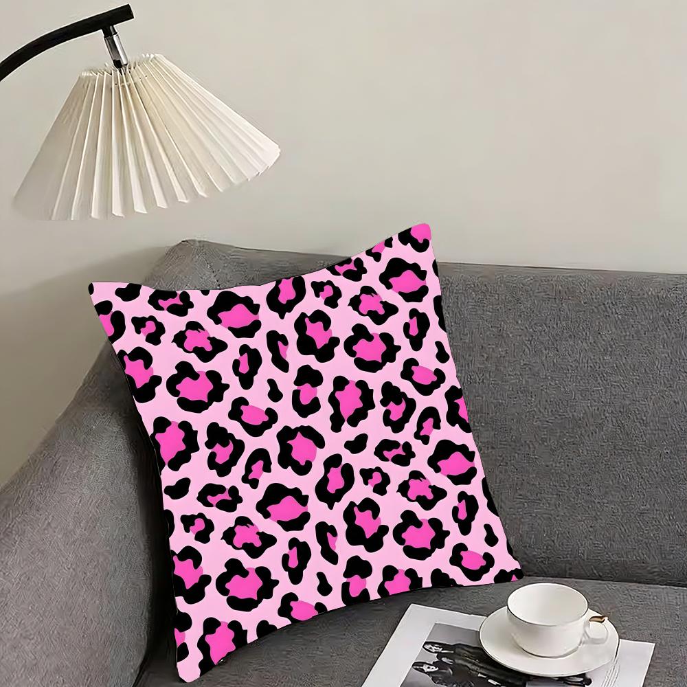 Leopard Print Fashion Cushion Cover Pillowcase Ultra Soft Skin Friendly Fabric Cloud Like Comfort  Concealed Zipper