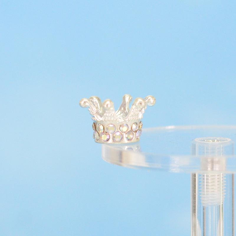 Crystal Ball Mini Base with Metal Violent Bear Crown: Handmade Accessories & Crafts for Gifts and Decoration.