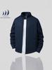 Men's Versatile Loose Fit Stand Collar Jacket - Spring & Autumn Business Casual Trend. Plus Size Available.