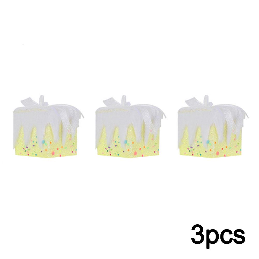 Schaumstoff Weihnachtsbaumschmuck Set mit 3 Stück 7cm Durchmesser Macaronfarben Leicht Pastelltöne Weihnachtsdekoration