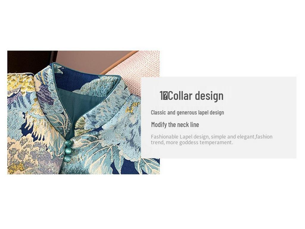 Elegant Hanfu-Style Vest with Embroidered Frog Buttons and Jacquard Brocade