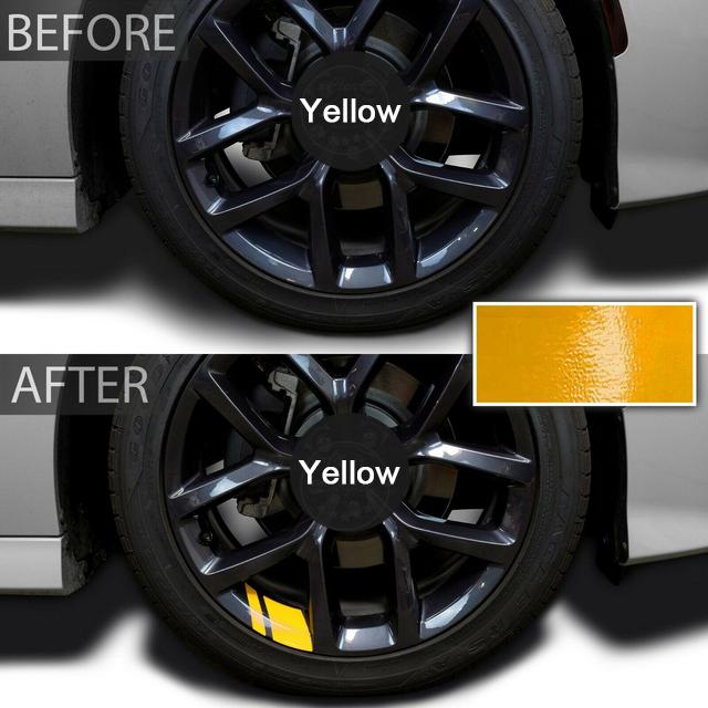 6Pcs Car Sticker Reflective Car Wheel Rim Vinyl Warning Stickers Hash Mark Stripe Racing Wheel Hub Decals