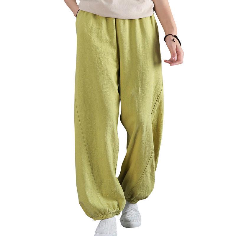 2021 Summer Breathable Cotton-Linen Anti-Mosquito Lantern Pants