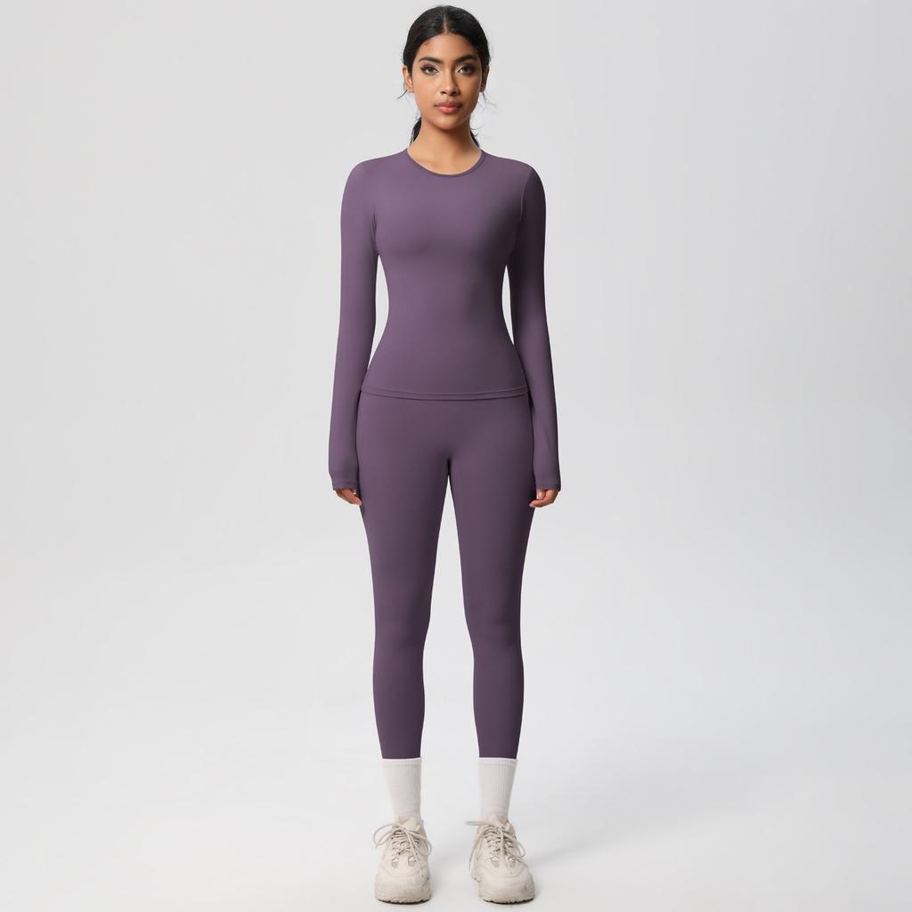 Shaved Tight Yoga Suit Set, Casual Quick Drying Fitness Suit, Outdoor Running Sports Two-Piece Set For Women