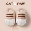 Cat Claw Plush Cotton Slippers - Cozy, Thickened, Furry Indoor Shoes for Couples