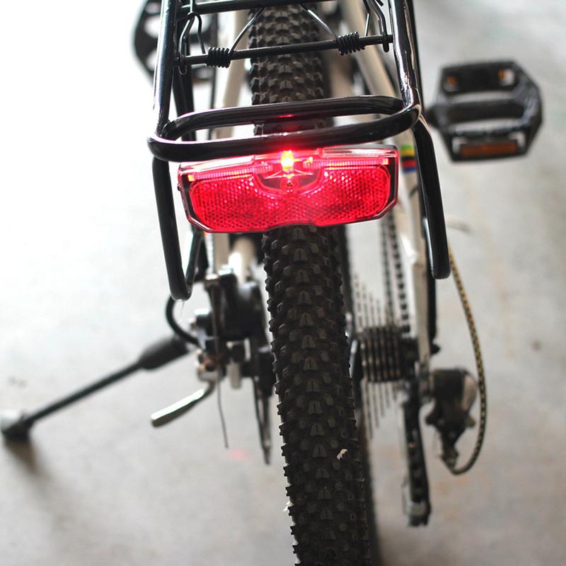 MTB Bike Luggage Rack Light LED Bicycle Tail Light Waterproof Powered Bicycle Rear Seat Reflective Taillight Bicycle Accessory