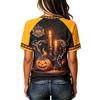 Women's Short Sleeve Halloween Graphic T-Shirt Casual Tee for Costume Party