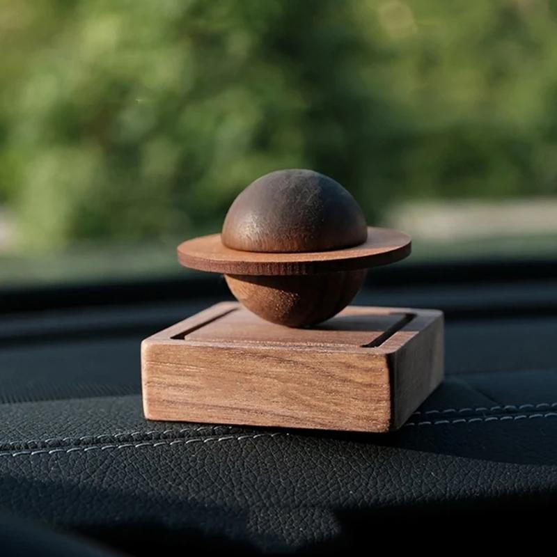 1Pc Wood Home In The Bedroom Jupiter Shape Scent Perfume Diffuser Home Decoration Aromatherapy Ornament Car Fragrance Diffuser