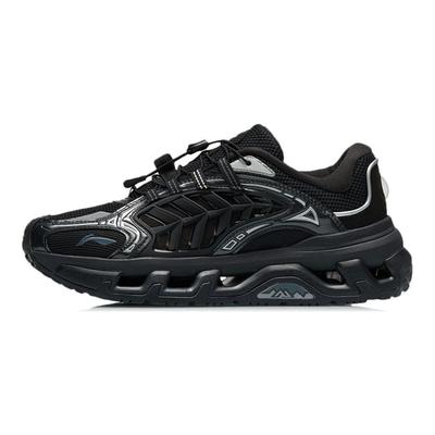 Mountain Color Reflective Wear-Resistant Breathable Low-Top Running Shoes Women Sneakers Black AGLR106-2