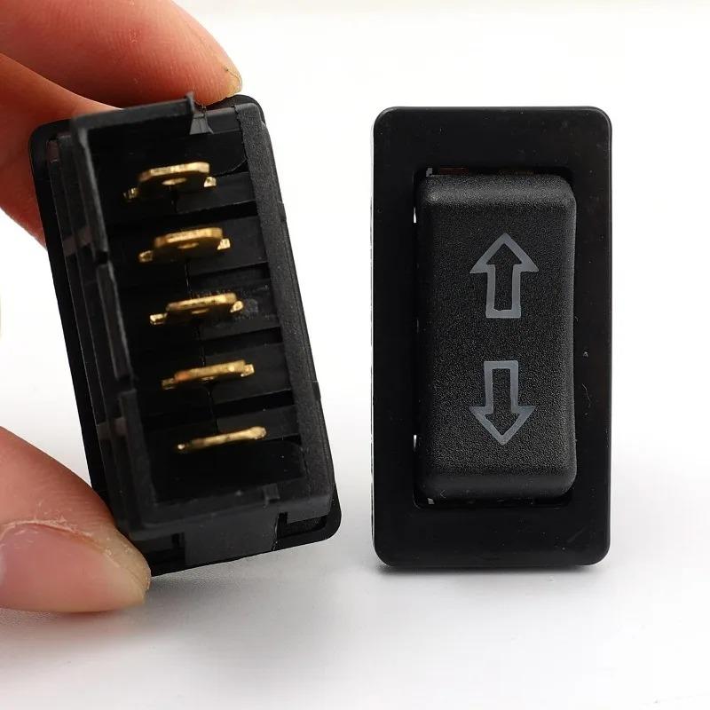 Universal Auto Car Power Window Switch Lifting Switch 5 Pin DC 12V 20A Blue/Red Light Color and Harness Car Interior Repair