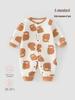 Infant Toddler Three-Layer Padded Jumpsuit: Warm Autumn/Winter Crawling Outfit