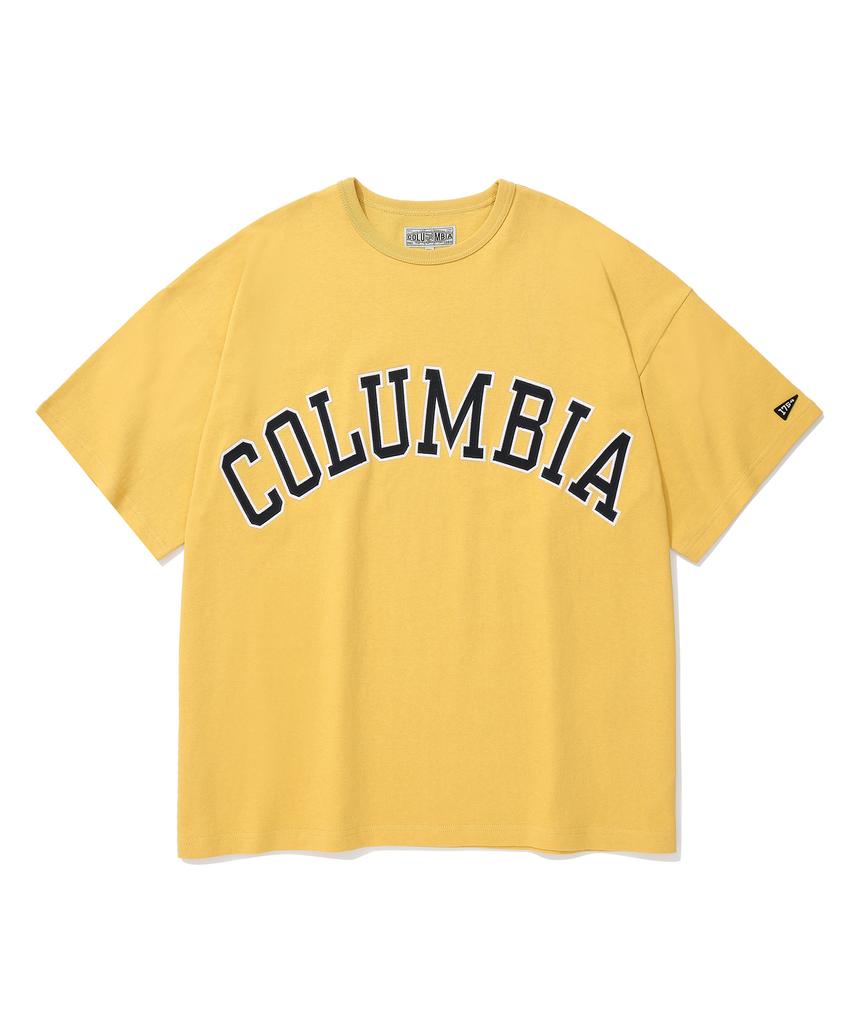 COLUMBIA UNIVERSITY Columbia Arch Logo S/S T-Shirts Vintage Yellow