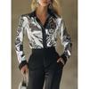2025 Independent Station Autumn Satin Print Long Sleeve Shirt