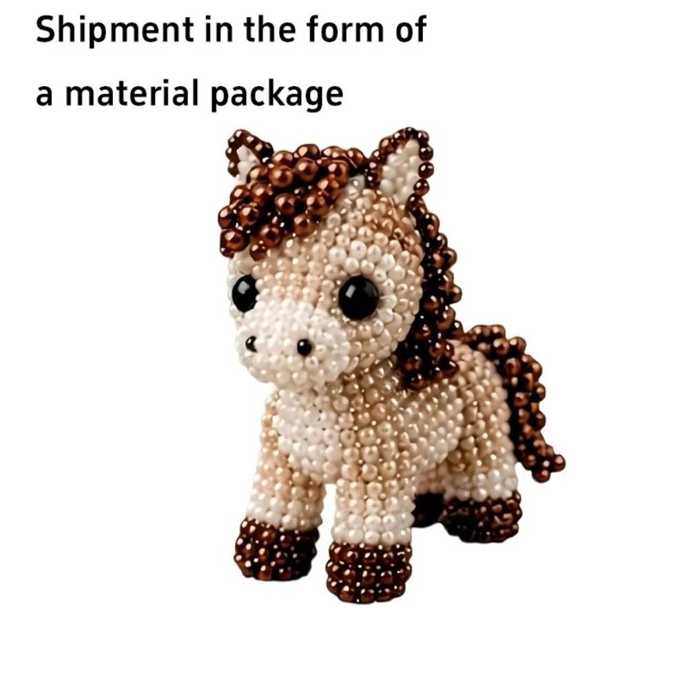 Craft 3D Beaded Animal Kit Animal Shape DIY Bead Craft Kit DIY 3D Beaded Ornament Set Home Decor