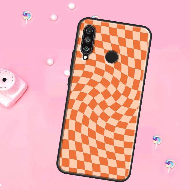 Check Orange Green Moss Twist For Huawei Nova 12s 12i 8i 11i 9 10 SE Y60 Y70 Y90 Y72 Y73 Y61 Y91 P60 Pro P30 P40 Lite Case