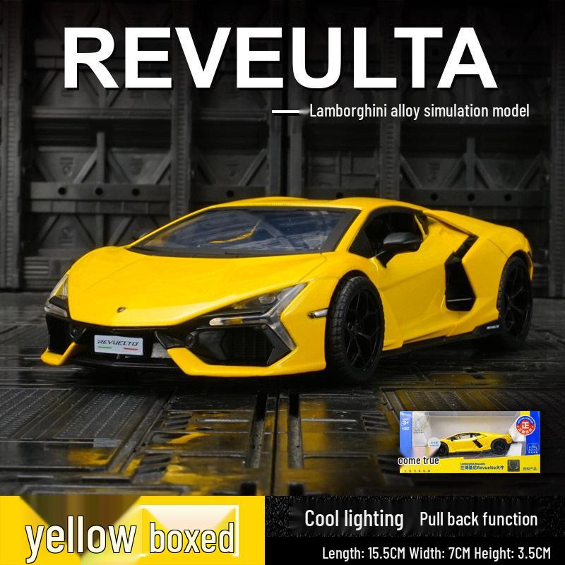Caipo 88737 Lamborghini Aventador Alloy Model Car with 3 Opening Doors - Pull Back Toy for Kids