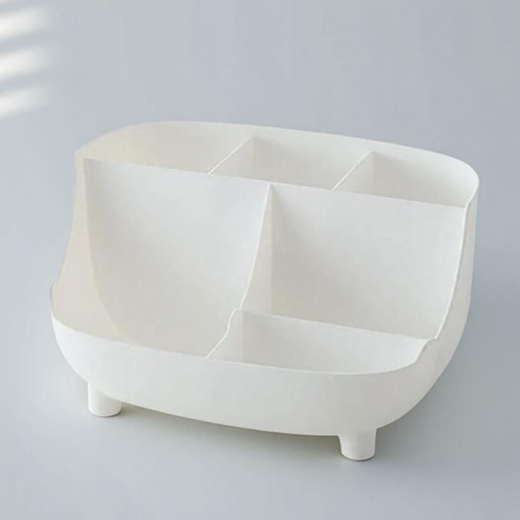 Creative Large Capacity 6 Cell Desktop Pen Organizer Multi Functional School Office Storage Box