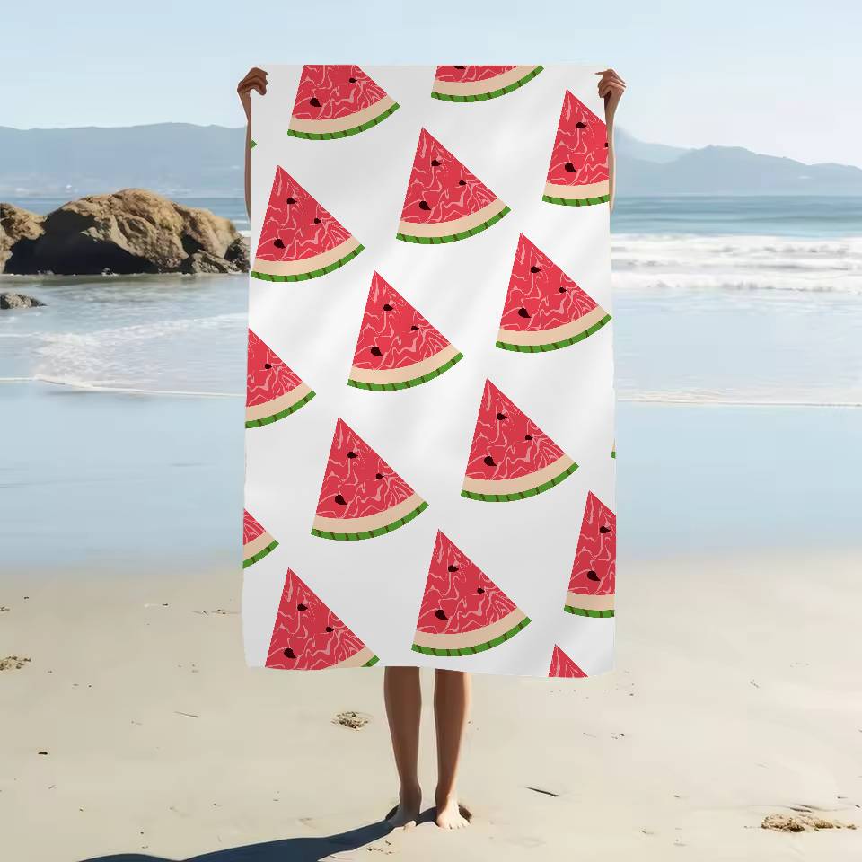 Fruit Watermelon Pattern Print Microfiber Beach Towels Quick Dry Towel Sand Beach Towels Pool Towel For Travel Swim Pool Yoga