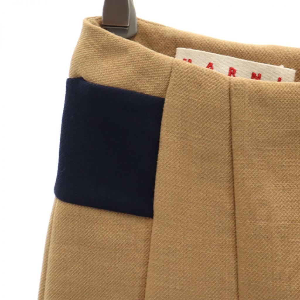 Marni Color Scheme Midi Skirt 38 Brown X Navy Back Zip Women Used