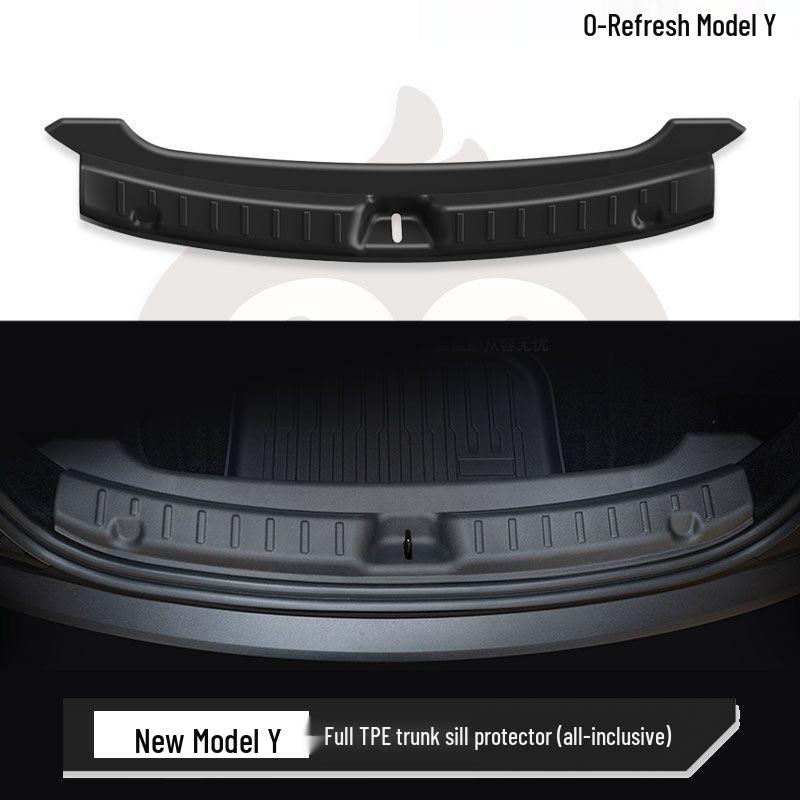 Tesla Model Y/3 Trunk Sill Strips - High-Quality Upgrade for Refreshed Models