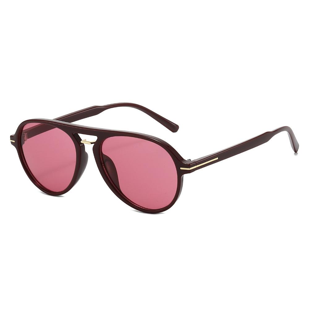 2026 New Double Beam Retro Sunglasses For Women and Men in Pilot Style Shades Metal Line Decoration UV400