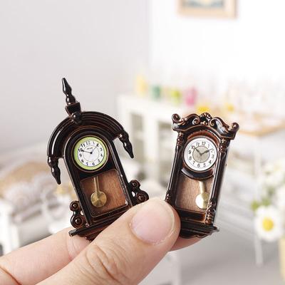 Miniature Vintage Wall Clock Mini Toy 1:12min Ob11 Dollhouse Dollhouse Play DIY