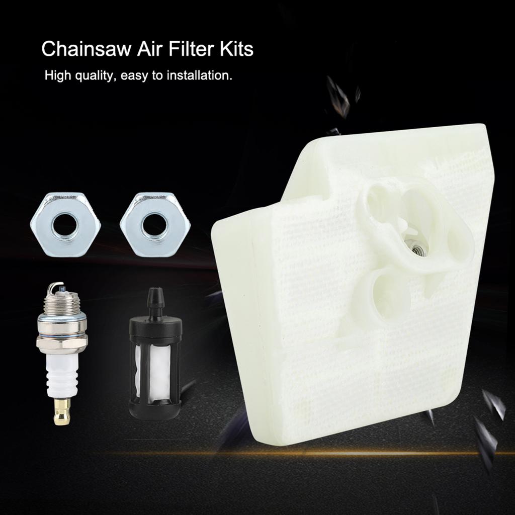 Chainsaw Air Filter Spark Plug Bar Nuts Fuel Filters Kit for STIHL 026 MS260 Chain Saw
