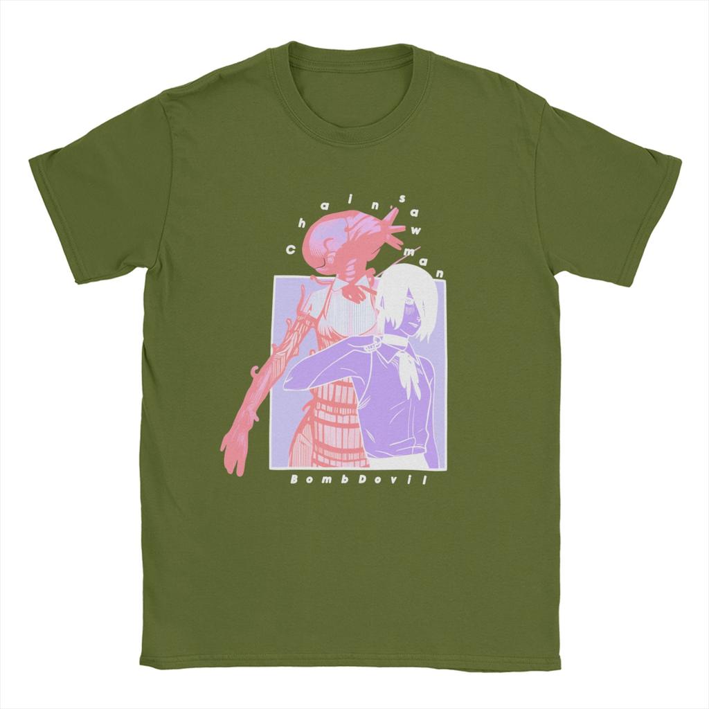 Chainsaws man Rezes Cotton T Shirt For Men Beach  Vintage T Shirts Comfortable Harajuku Tee Shirt Oversized Cheap Tops