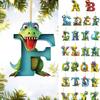 Colorful Acrylic Alphabet Letters Car Hanging Ornament For Christmas Home Decoration