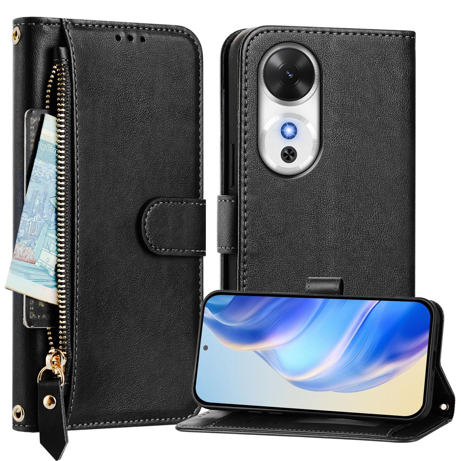 

Для Honor Play 60 5G Чохол Кишеня на блискавці Кілька слотів для карток Шкіряний чохол для телефону Green