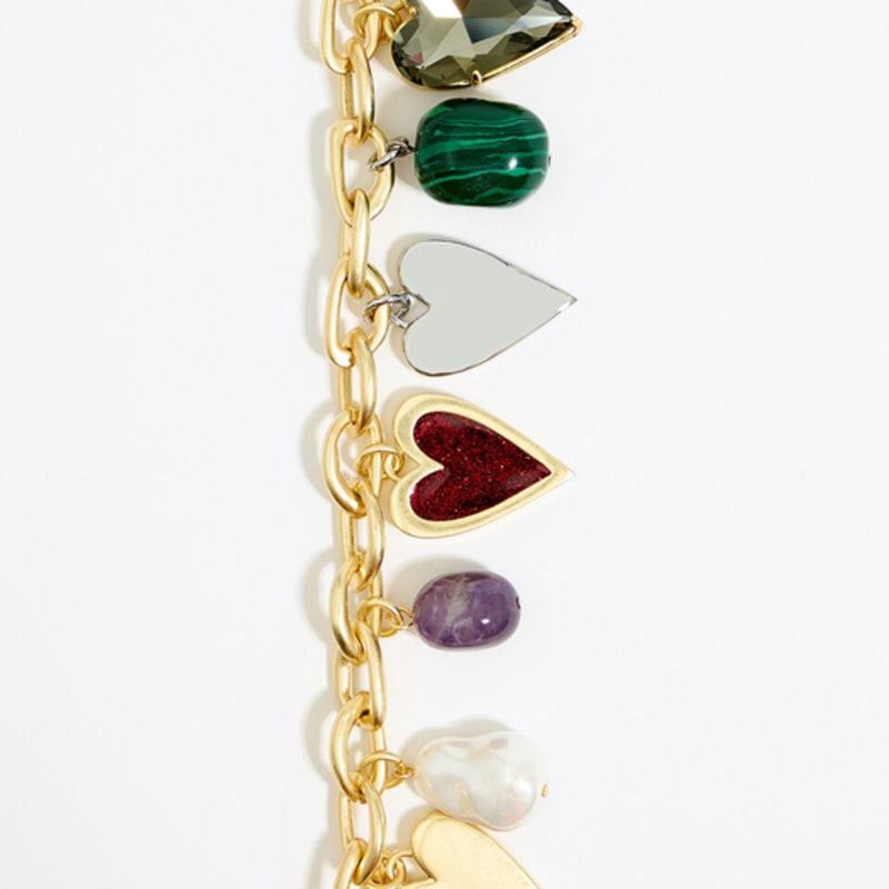 BIMBA Y LOLA [24FW] BIMBA Y LOLA Bold Heart Pendant Gold Chain Necklace B246AIU013GOF