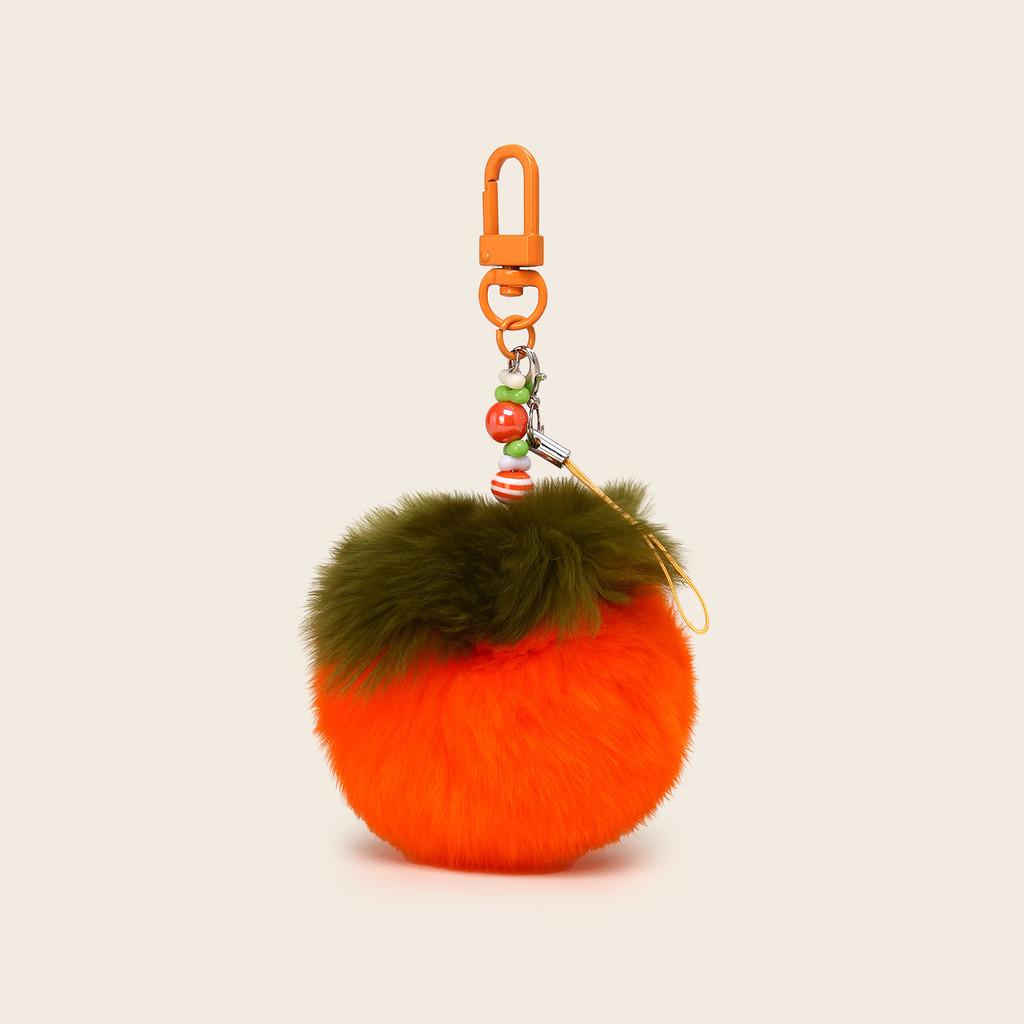 

Persimmon Green Apple Peach Orange Plush Pendant With Cute Fruit For Gifts And Accessories оранжевый
