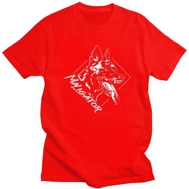 Custom Belgian Malinois Maligator Dog T Shirts for Men 100 Cotton Tees Belgian Shepherd Tshirt Tshirt Clothes S