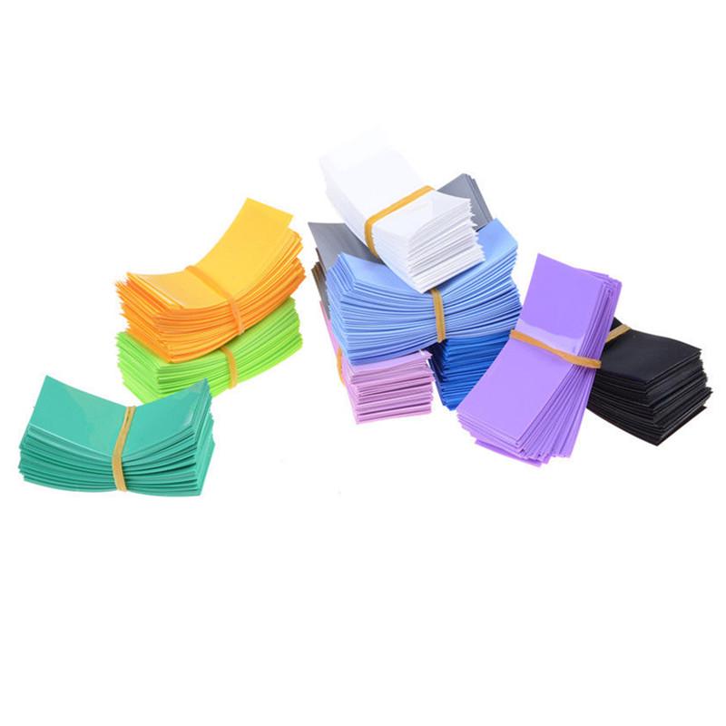 100 ks 18650 obal na baterie PVC teplem smrštitelná hadička předřezaná fóliová páska na baterie