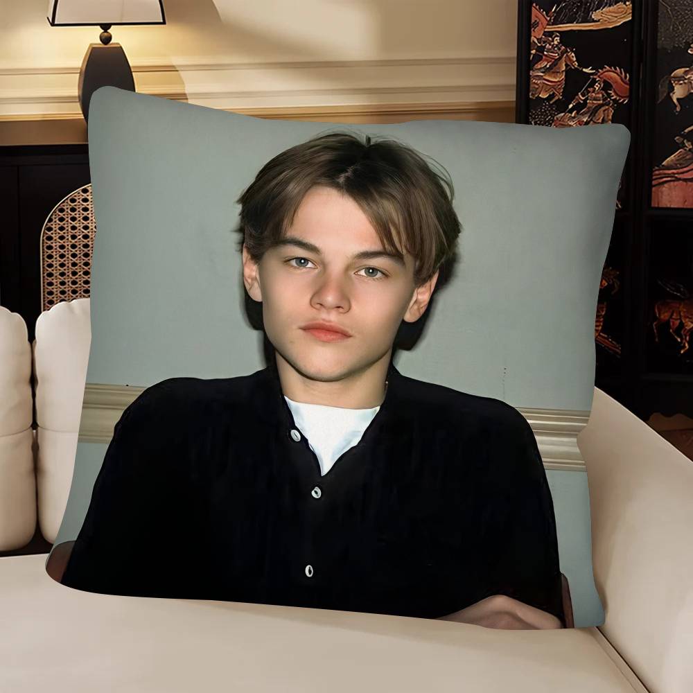 Schauspieler LLeonardo DiCaprio Kissenbezug Mode Quadratischer Kissenbezug Schlafzimmer Sofa Raum Ins Dekoration Freizeit