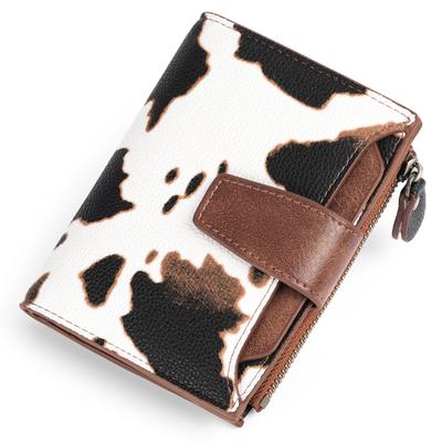 RFID Small Clutch Wallet for Women with Zip Coin Pocket Faux Leather Bifold Compact  Blocking Small Womens Wallet