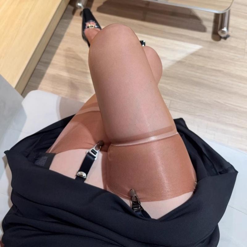 Summer Foot Shaped Thigh High Stockings Wide Rib Top Back Seam Silky Hosiery Sexy Lingerie Women Non-elastic Erotic Stockings