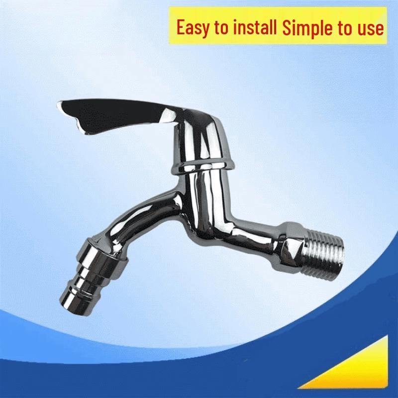 TLXT Single Cold Brass Washing Machine Faucet with Extended Spout